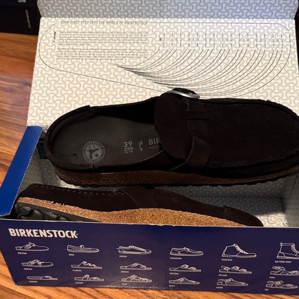 Birkenstock women’s Black Suede Loafers